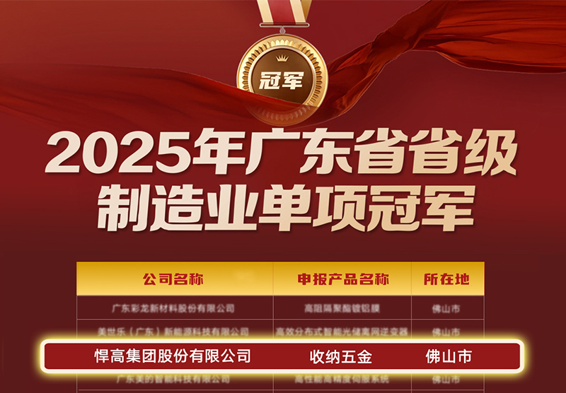喜讯 | qm球盟会·(中国)球盟会荣膺广东省制造业单项冠军